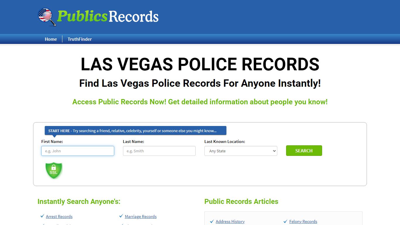 Find Las Vegas Police Records For Anyone Instantly!